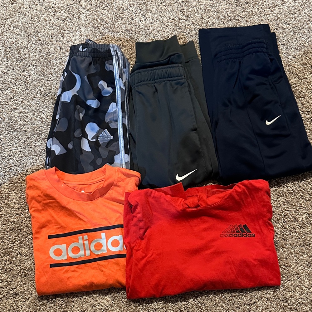 Adidas Kids Sweatpants & Joggers - Black, Gray, Red, Orange